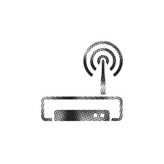 Halftone Icon - Router