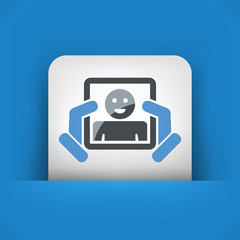 Look in the mirror icon