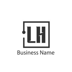 Initial Letter LH Logo Template Design