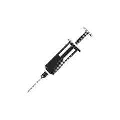 Halftone Icon - Syringe