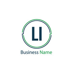 Initial Letter LI Logo Template Design