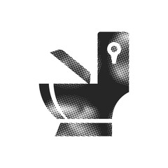 Halftone Icon - Toilet