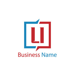 Initial Letter LI Logo Template Design