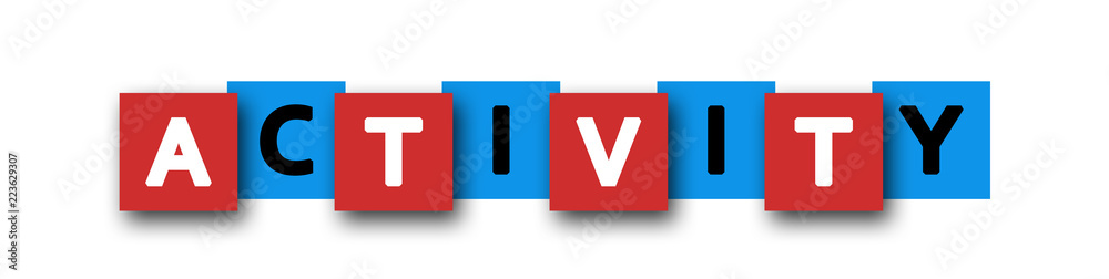 Canvas Prints activity - letters written in beautiful boxes on white background