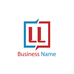 Initial Letter LL Logo Template Design