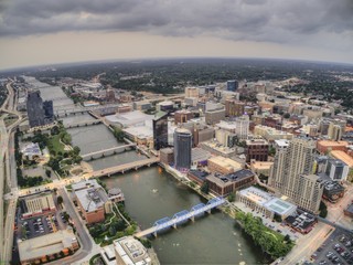 Fototapeta na wymiar Grand Rapids is a large City in Michigan
