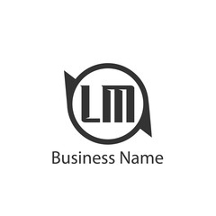 Initial Letter LM Logo Template Design