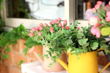 Beautyful colorful artificial flowers