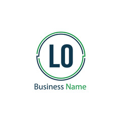 Initial Letter LO Logo Template Design
