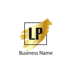Initial Letter LP Logo Template Design