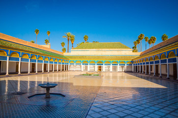 Courtyard at El Bahia Palace, Marrakech, Morocco