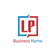 Initial Letter LP Logo Template Design
