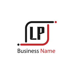 Initial Letter LP Logo Template Design