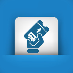 Bus ticket icon