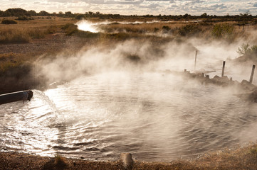 Thargomindah, Queensland a  hot artesian bore to water stock.
