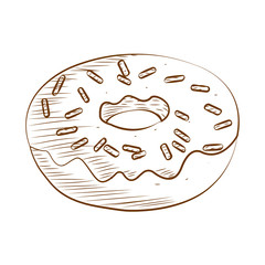 Delicious donut outlinet