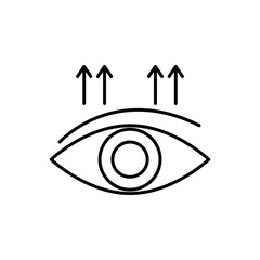 eye silicone surgery beauty icon. Element of beauty and anti aging icon for mobile concept and web apps. Thin line eye silicone surgery beauty icon can be used for web and mobile