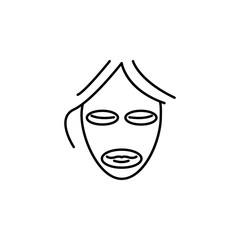Mask beauty antiaging icon. Element of beauty and anti aging icon for mobile concept and web apps. Thin line Mask beauty antiaging icon can be used for web and mobile