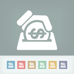 Obraz premium Business coin icon