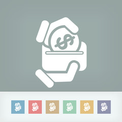 Business coin icon