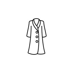 Coat clothes woman dress icon. Element of clothes icon for mobile concept and web apps. Thin line Coat clothes woman dress icon can be used for web and mobile