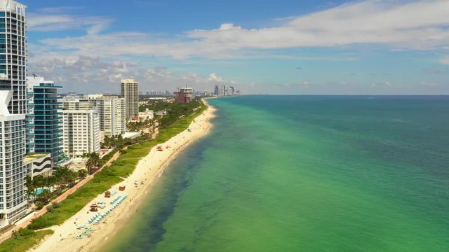 Aerial footage tropical sandy beaches 4k 30p