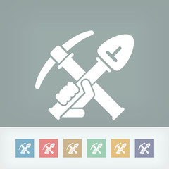 Pick and shovel icon