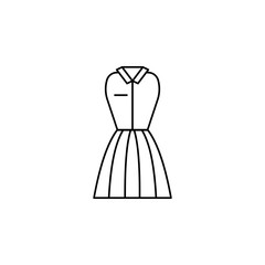 Uniform clothes woman dresses icon. Element of clothes icon for mobile concept and web apps. Thin line Uniform clothes woman dresses icon can be used for web and mobile