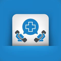 Obraz premium Emergency call contact