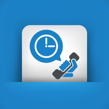 Clock phone icon