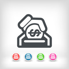 Business coin icon