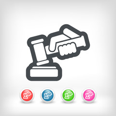 Hammer judge icon