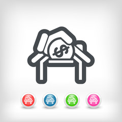 Money icon on touch device