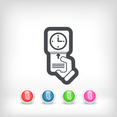Clocking-in card icon