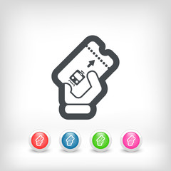 Train ticket icon
