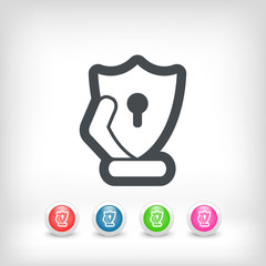 Protection shield icon