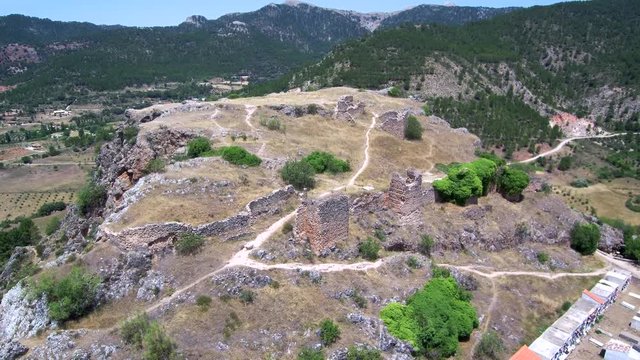 Drone in Riopar Viejo. Village of Albacete, Spain - 4k Video