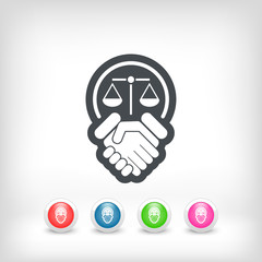 Legal agreement icon