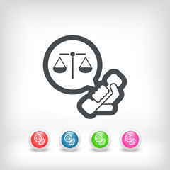 Legal assistance icon