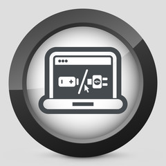 Laptop battery charge concept