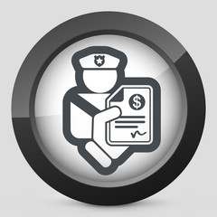 Policeman fine icon
