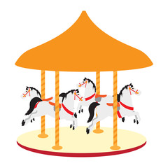 Isolated carnival carousel icon