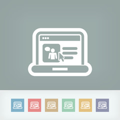 Chat social web icon