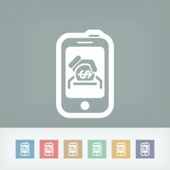Smartphone money icon