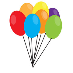 Isolated carnival party balloons icon