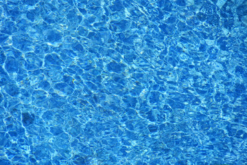 Blue ripped water in swimming pool