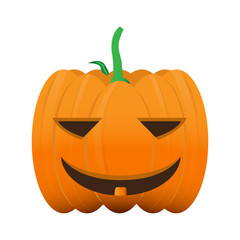 Isolated happy halloween pumpkin