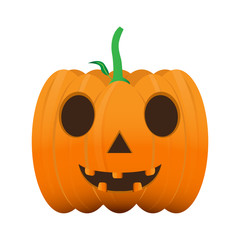 Isolated happy halloween pumpkin