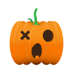 Isolated halloween pumpkin