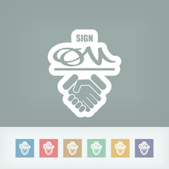 Sign on agreement document